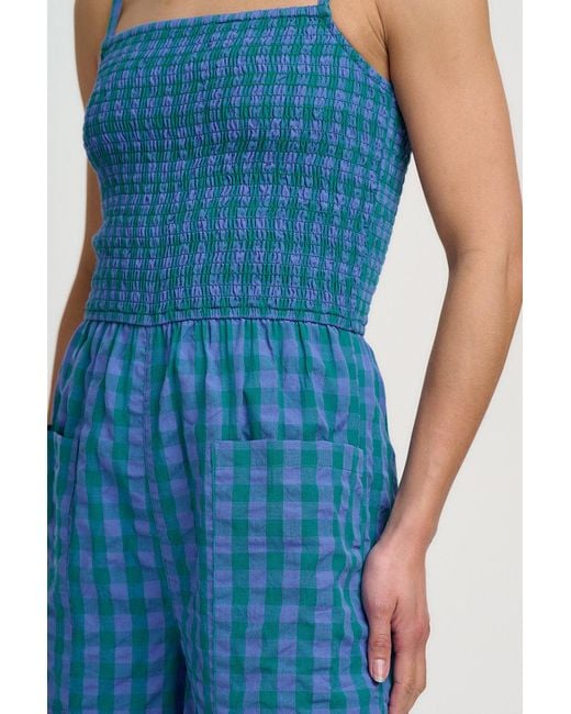 Sugarhill Blue Annabeth Jumpsuit & Peacock Check