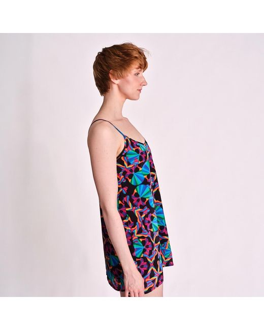Any Old Iron Blue Skull Short Dress