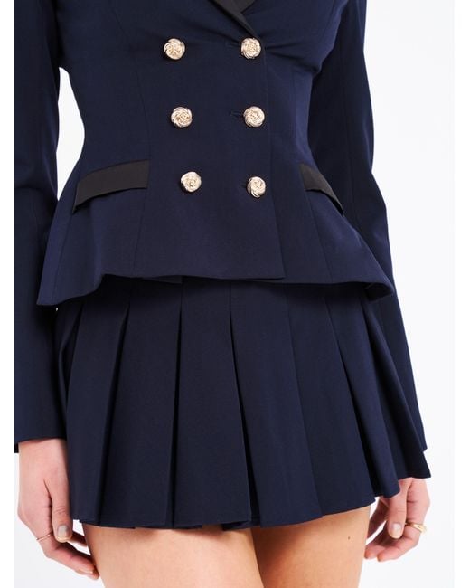 Miss Circle New York Blue Nasya Pleated Mini Skort