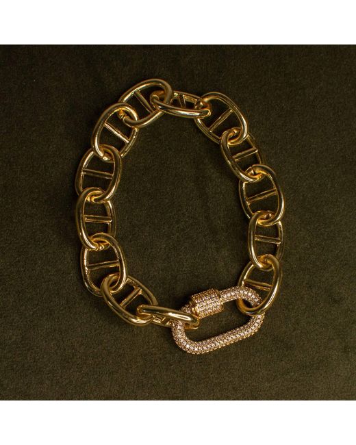 Alexie of Athens Metallic Greco Carabiner Equestrian Bracelet Chain