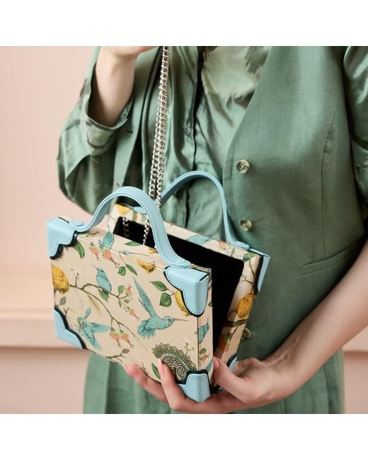 Simitri Blue Hummingbird Briefcase Bag