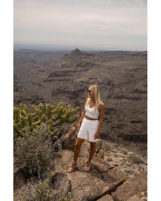 SALANIDA White Terra Ribbed Shorts
