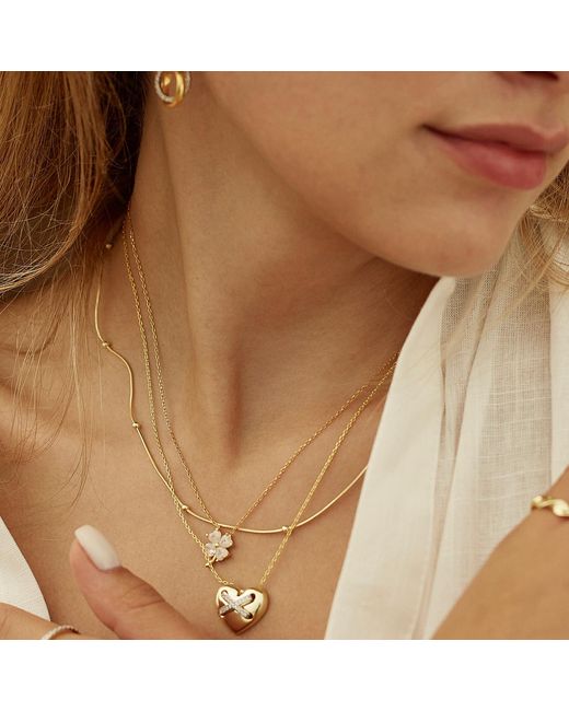 Spero London Metallic Italian Fine Chain Sterling Satellite Beaded Necklace