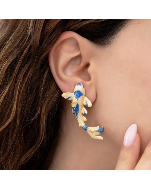 Milou Jewelry Metallic Koi Fish Earrings