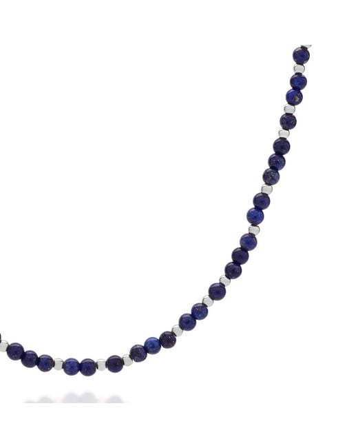 Nellou Jewellery Metallic Jewel Bead September Birthstone Necklace Sterling