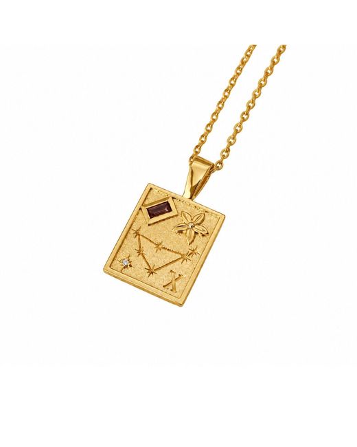 Cier Metallic Capricorn Zodiac Necklace