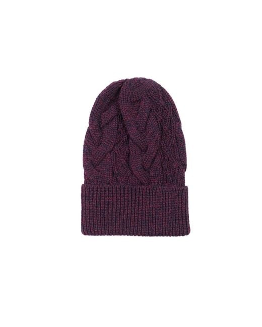 Gigi Knitwear Purple Cable Hat