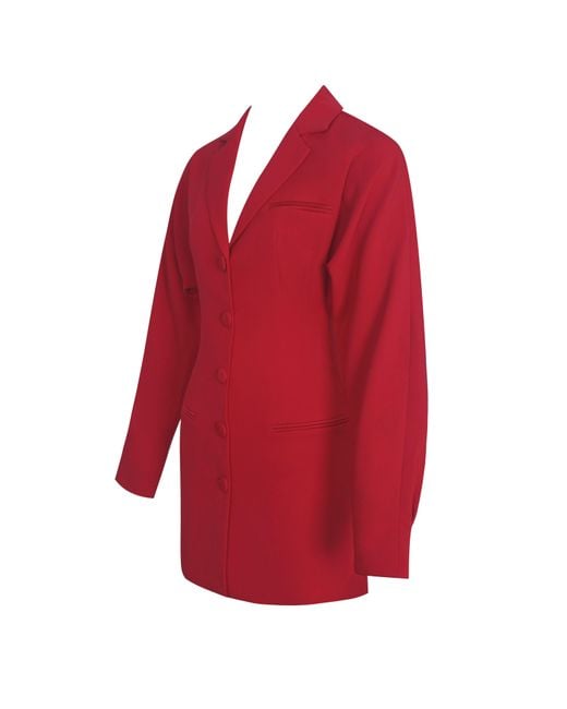 Miss Circle New York Red Blythe Cherry Batwing Blazer Mini Dress