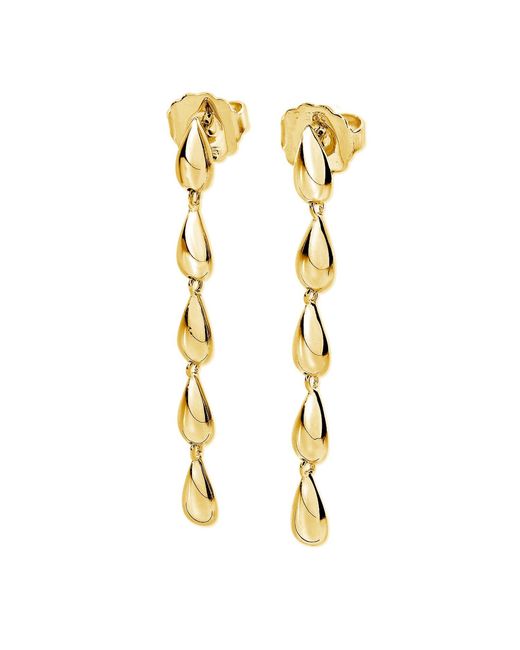 Lucy Quartermaine Metallic Tear Drop Earrings
