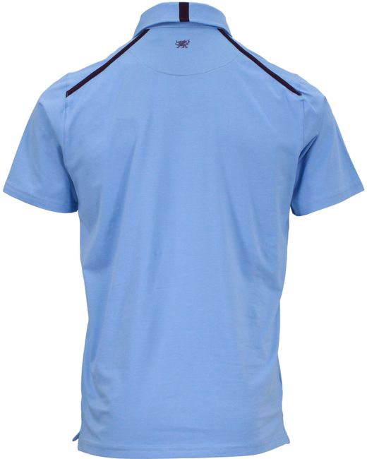 Lords of Harlech Blue Pietro Polo Shirt for men