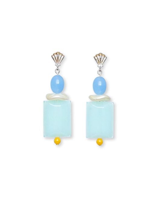 Malolo Jewelry Blue Minigami Earrings Cefalu