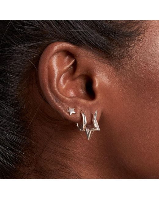 Dinny Hall White Bijou Star Mini Studs