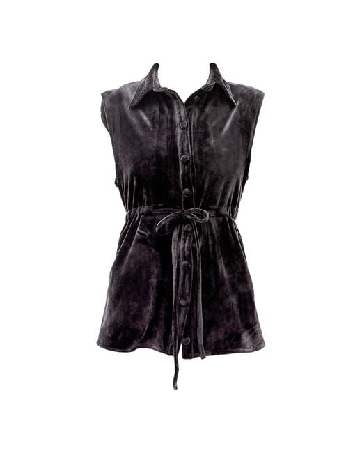 Maison Bogomil Black Drawstring Plush Vest