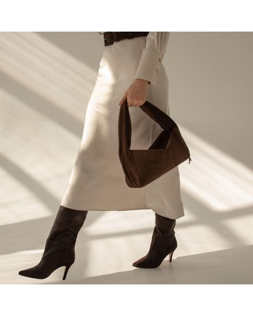 Tarea Studio Brown Suede Brooklyn Bag