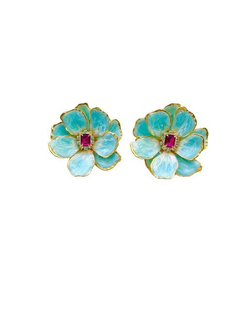 The Pink Reef Blue Jewel Box Florals
