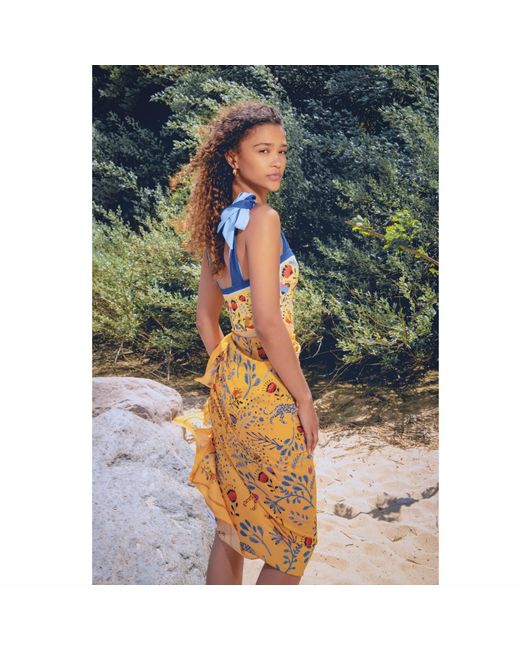 Jessie Zhao New York Metallic Beach Sarong Wrap