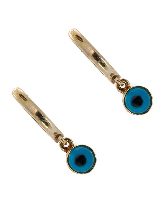Ebru Jewelry Blue Huggie Hoop Earring