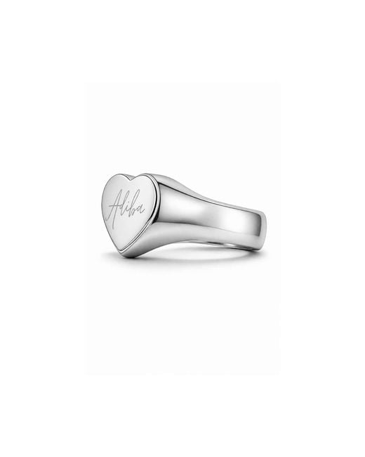 ADIBA White Signature Heart Ring