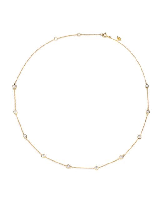 Augustine Jewels Metallic Diamond By The Yard Pear And Round Shaped Diamond Necklace