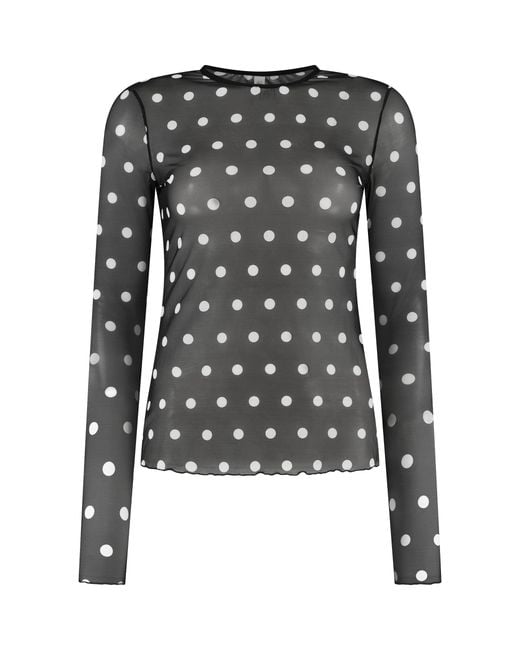 Noblesse Oblige White Small Polka Dot On Mesh Sleep Shorts