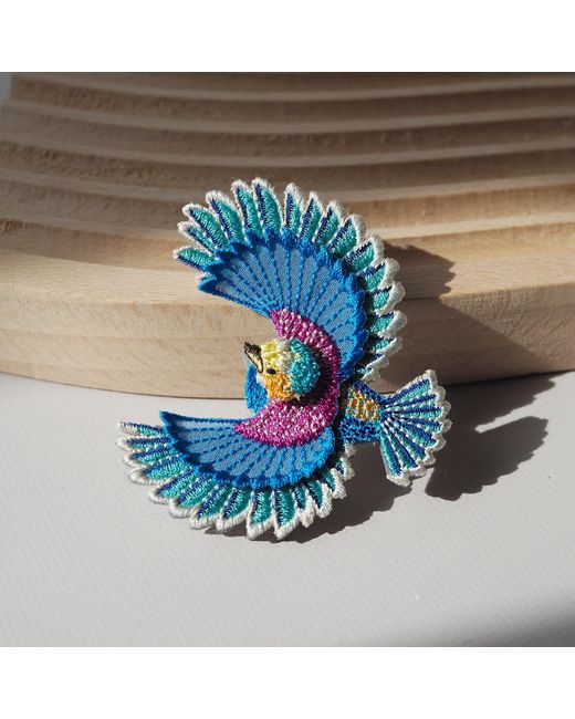 Nana Watanabe Blue Bird Embroidery Brooch