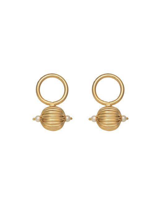 Meraki by Rashmi Bajaj Metallic Luna Plated Dangle Earrings