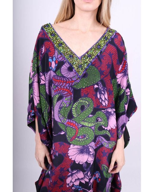 Any Old Iron Blue Beaded Neckline Pretty Snakes Dress