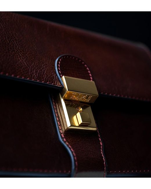Time Resistance Brown Leather Clutch Purse for men