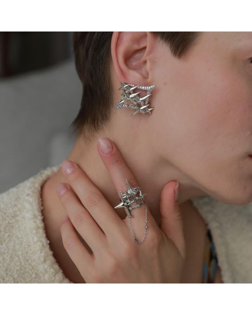 Retro Chic Metallic Starry Ring