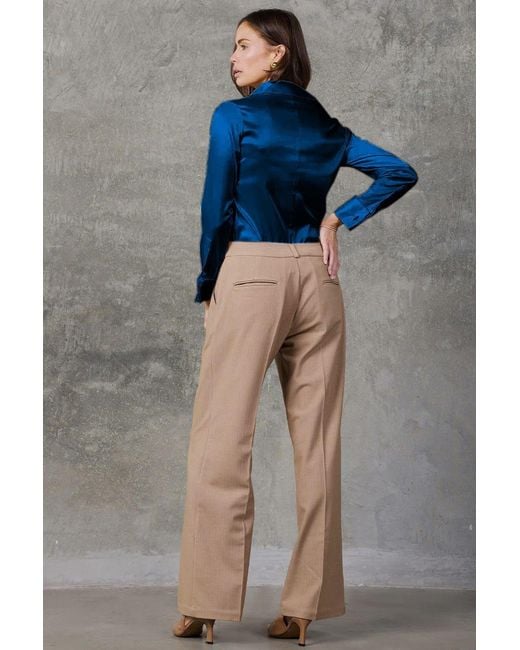 Madison / Savile Blue Quartz Regent Pleated Satin French Cuff Shirt