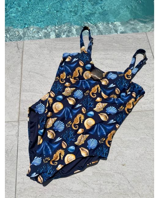 Plivati Blue Isabella Underwire One Piece Swimsuit — Čiovo