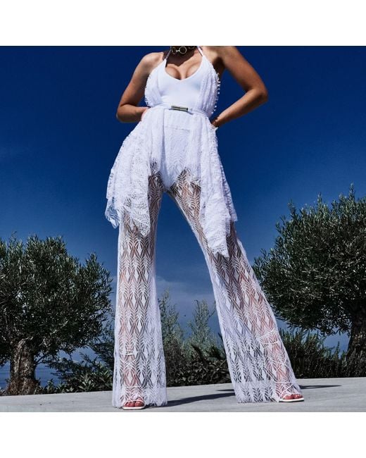 ANTONINIAS White Cassia Resort Lace Pants