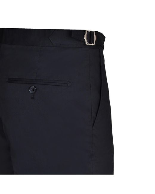 DAVID WEJ Blue Paco Loose Fit Chinos Trouser With Side Adjusters for men