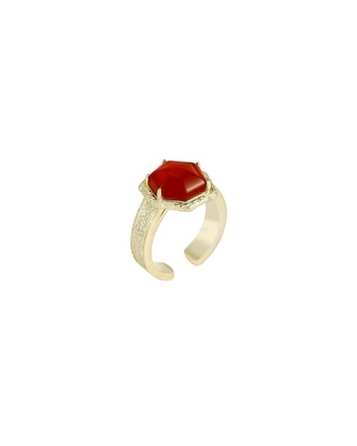 Retro Chic Red Agate Tiger Ring