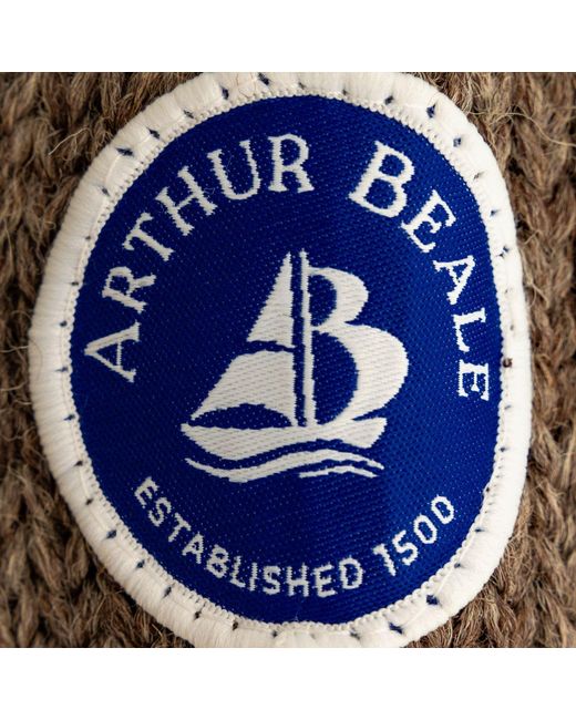 Arthur Beale Brown Neutrals Oiled Wool Beerenberg Pullover for men
