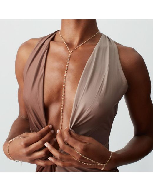 La Soula Jewelry White Neutrals Duo Body Chain
