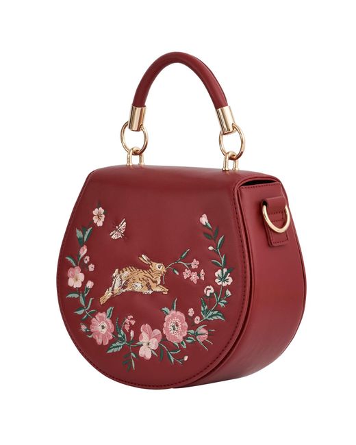 Fable England Red Running Bunny Saddle Bag