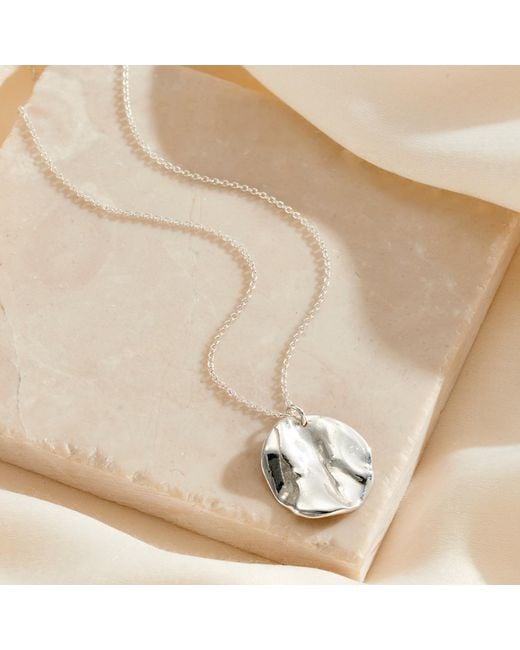 Posh Totty Designs Metallic Sterling Fortune Disc Necklace