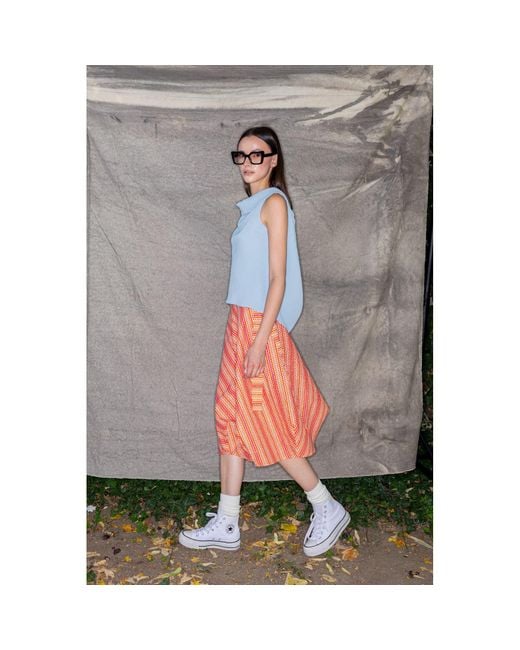 Bianca Popp Orange Wrapped Skirt