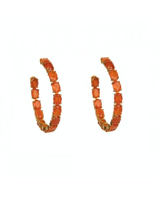 Bounkit Orange Margaret Hoops Carnelian