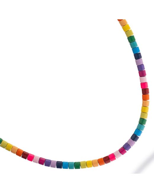 Ebru Jewelry Metallic Vibes Ceramic Bead Necklace