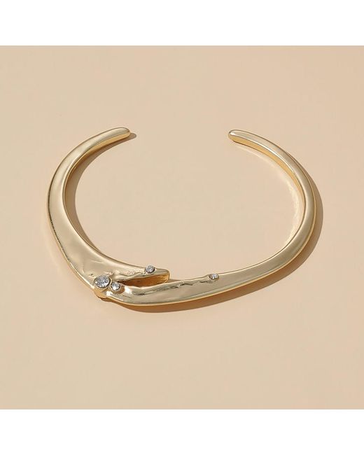 Rare Matters Jewelry Metallic Golden Ripple Cuff Bangle Bracelet