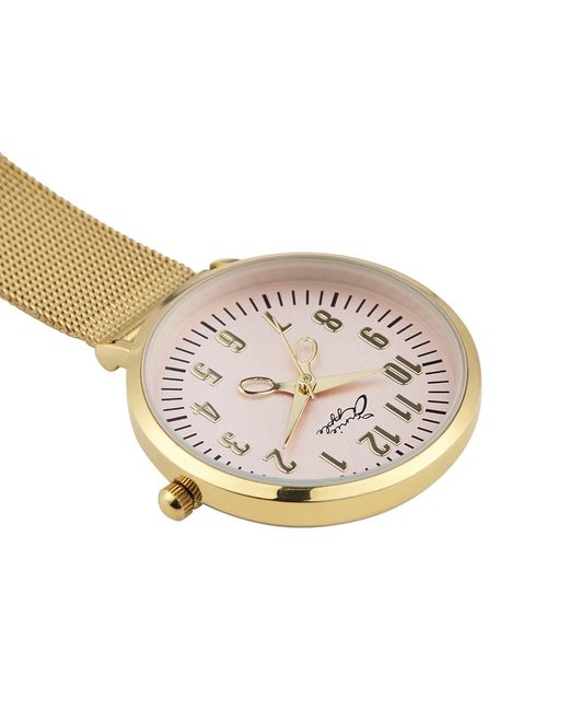 Bermuda Watch Company Metallic Annie Apple Blush & Mesh Nurse Fob Watch