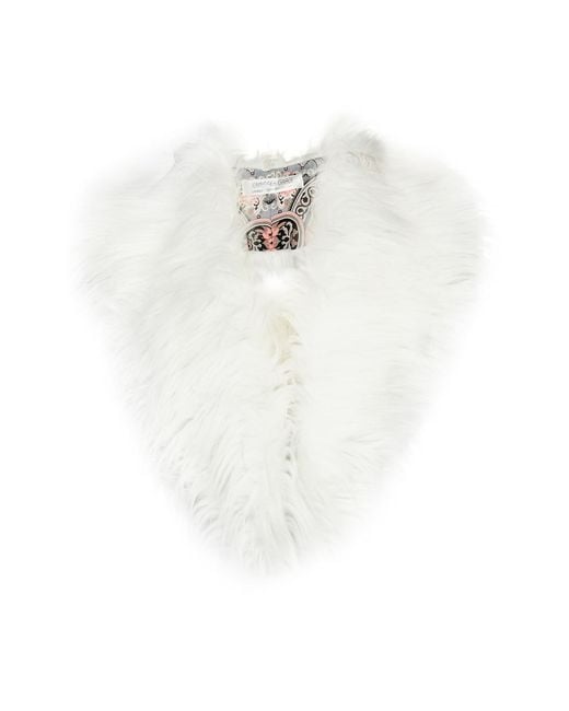 Jennafer Grace Metallic Penny Blanc Faux Fur Collar