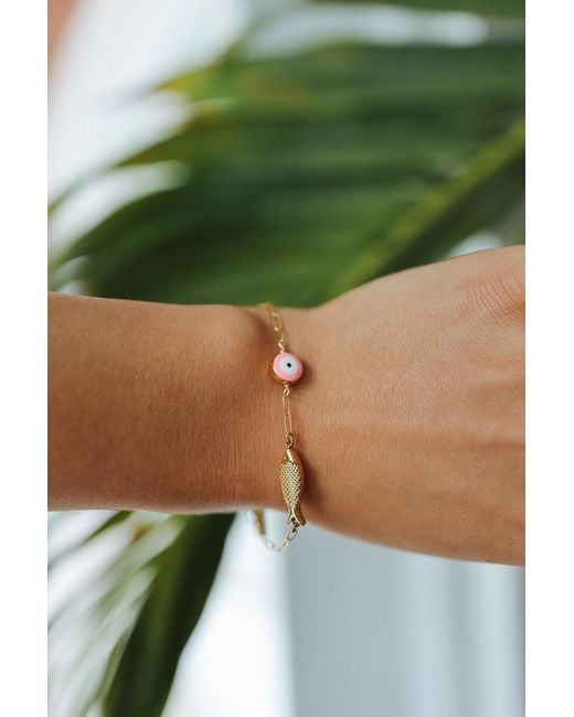 Adriana Pappas Designs Metallic Fisheye Chain Bracelet