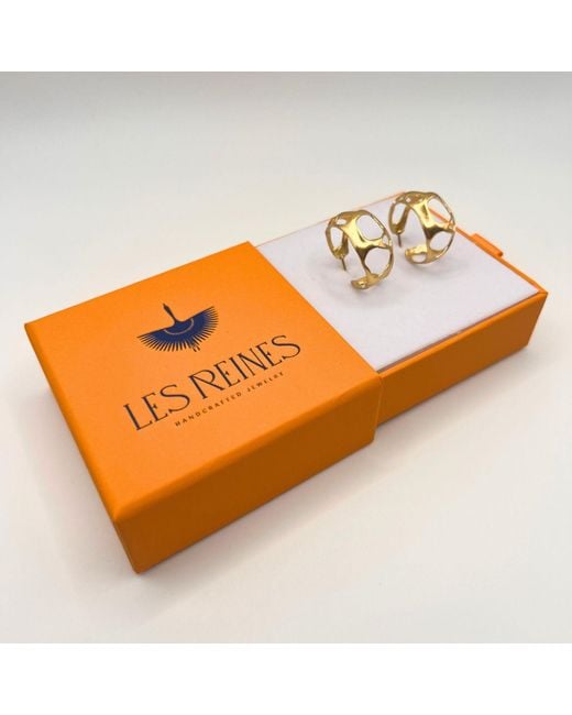 Les Reines Metallic Golden Grid