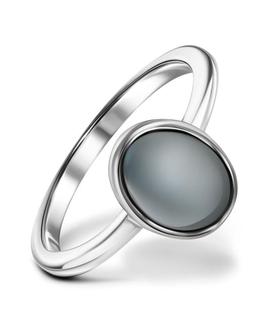 Rejected Hearts Club Metallic Hematite Healing Stack Ring