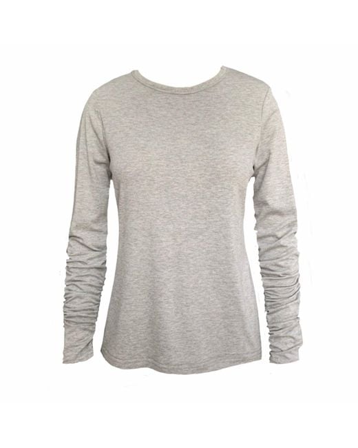 Frock Tales Gray Beatnik Top With Crew Neck