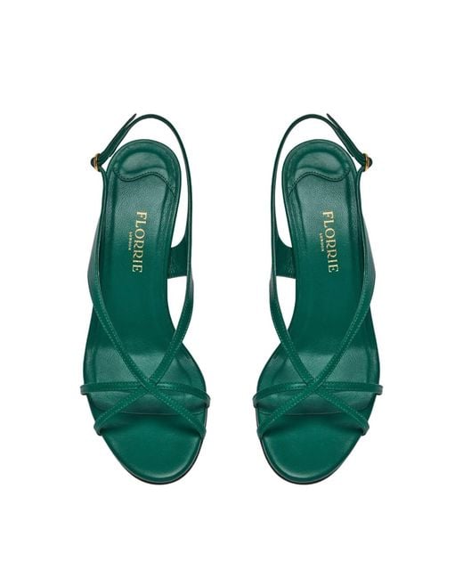 Florrie Green Matilda 75Mm Leather Strappy Sandal Billiard