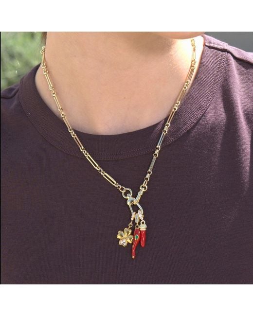 Alexie of Athens Metallic Tria Watch Chain Necklace